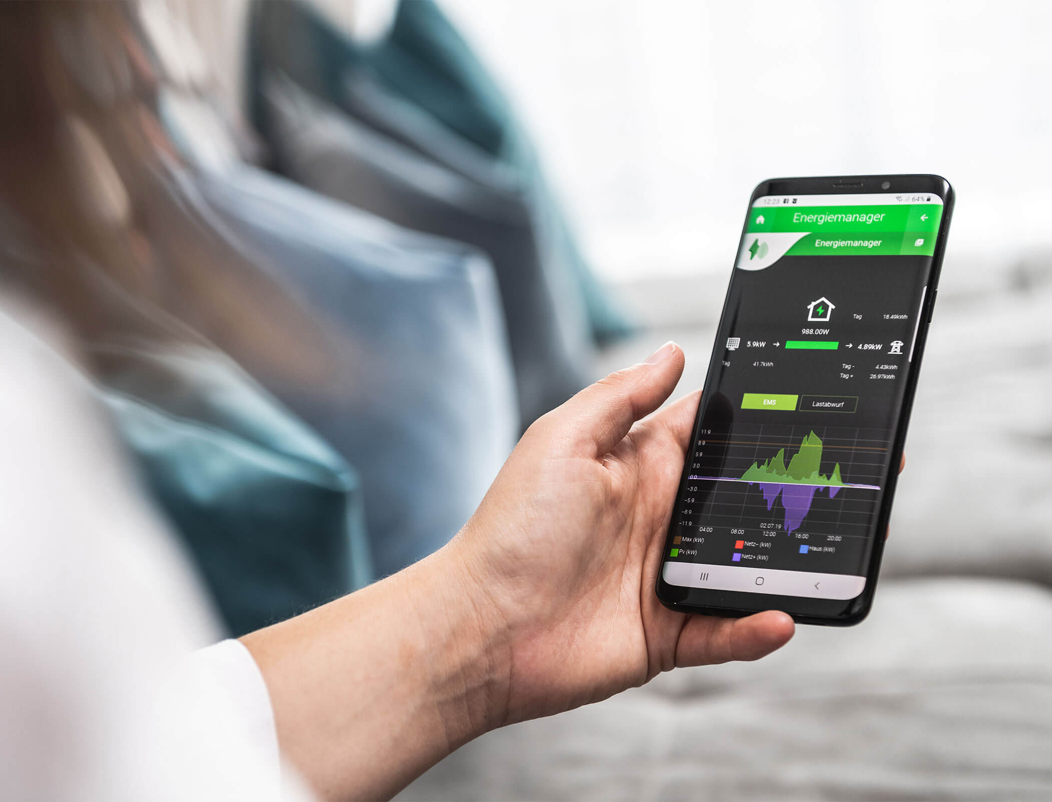 Einfache Bedienung mittels Smartphone